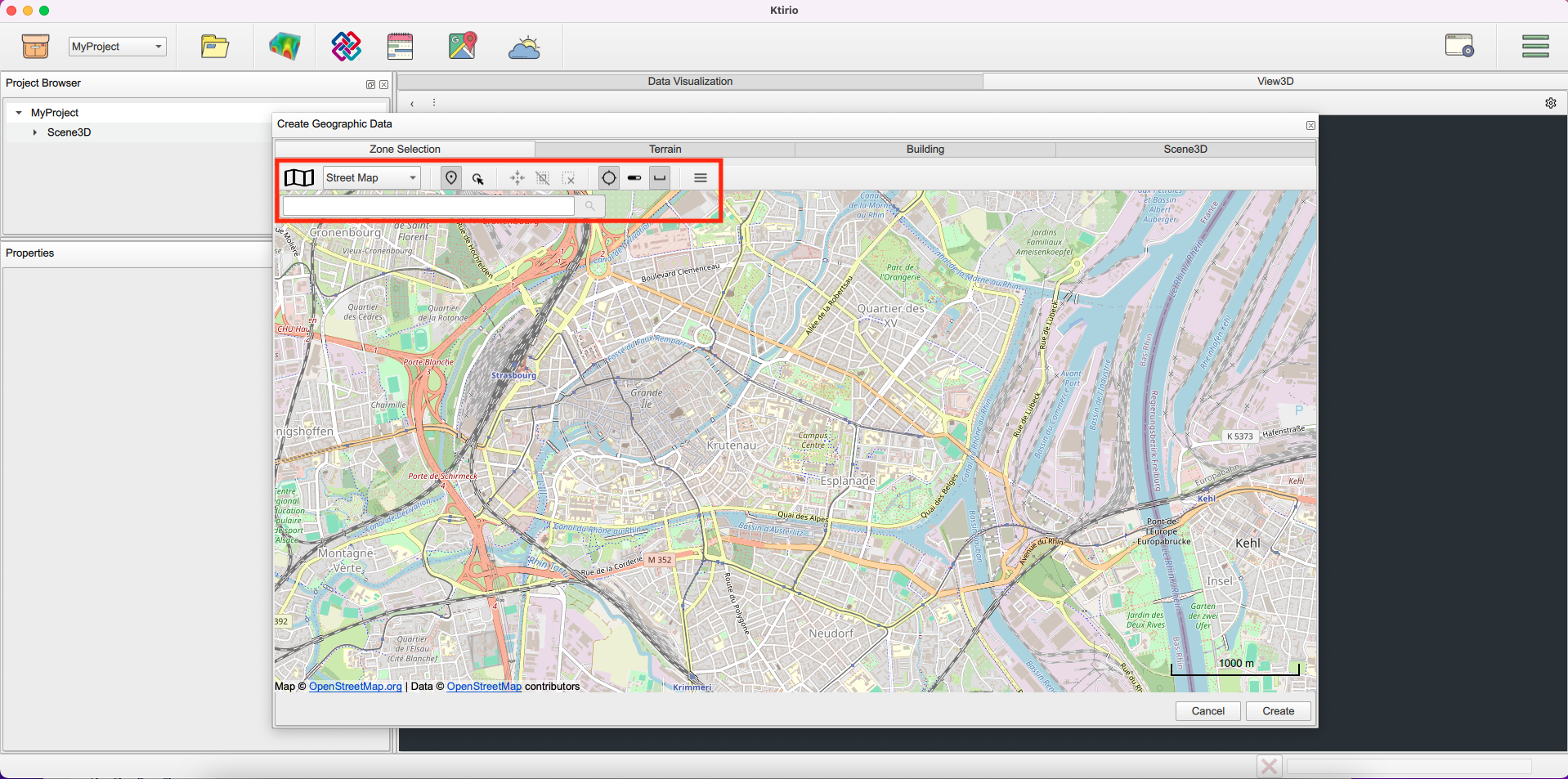 Geographical data panels