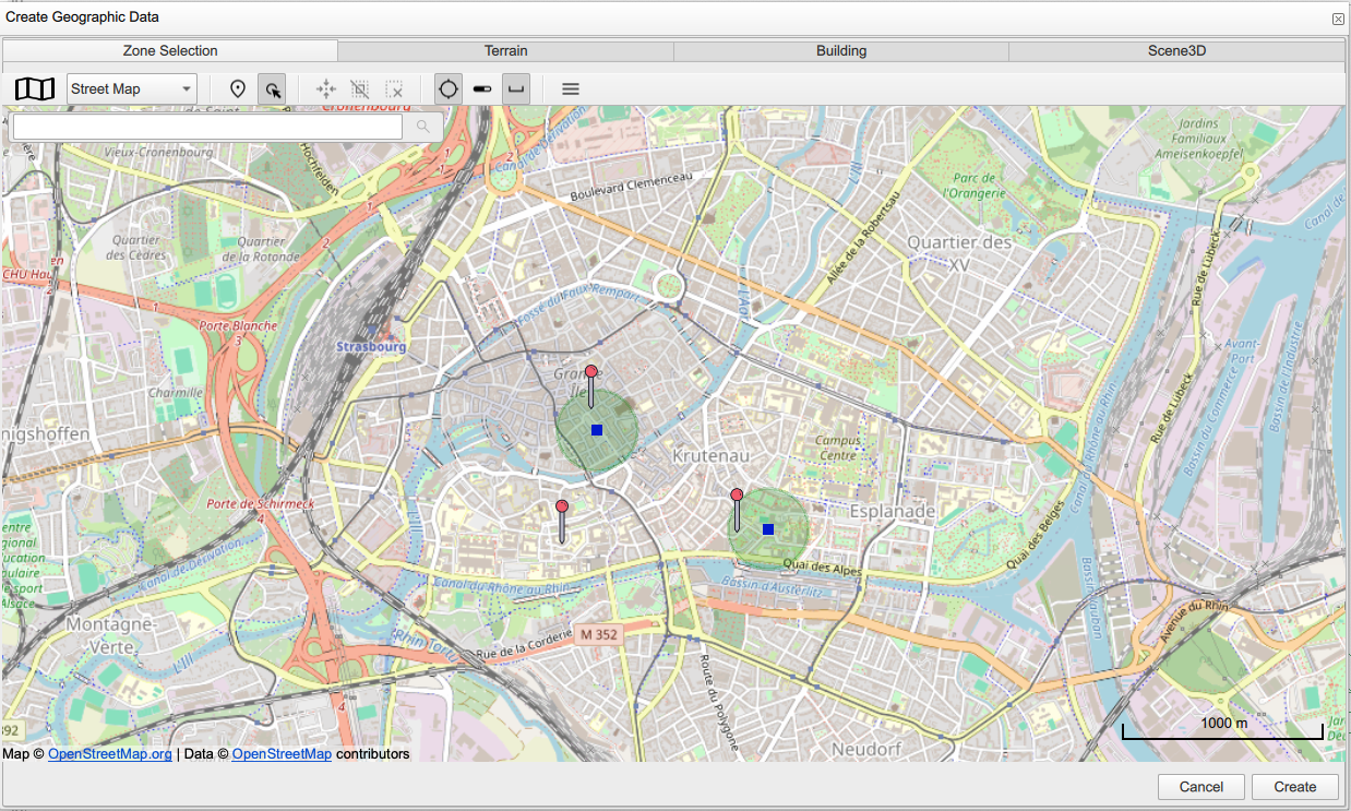 Combined zones and buildings